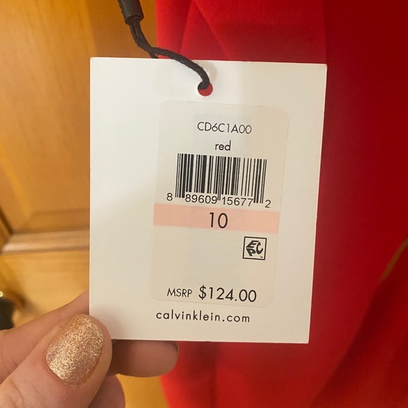 Calvin Klein Red Pencil Dress - Picture 2 of 4